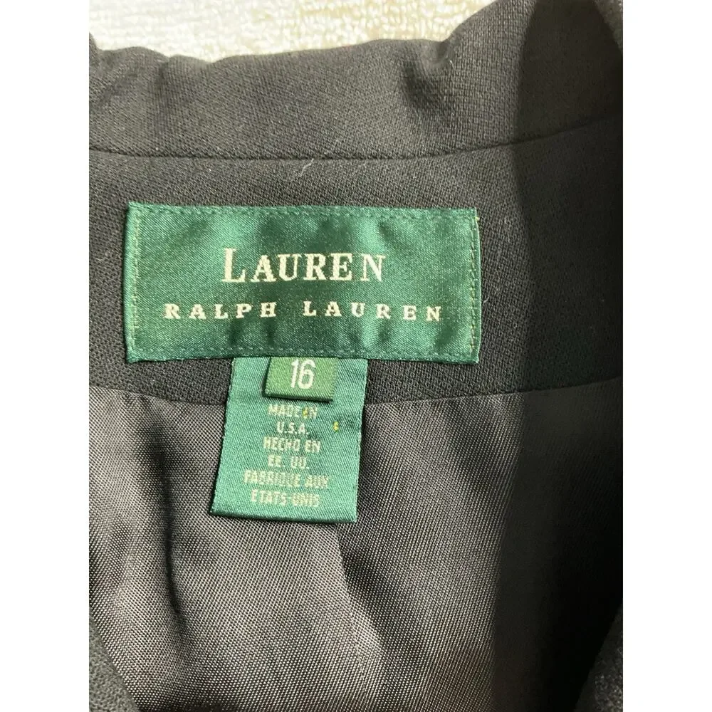 Vtg Women’s Lauren Ralph Lauren Black Long Coat With Tags - Picture 6 of 16